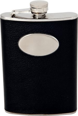 D671-20 8oz HIP FLASK (Leather Effect)